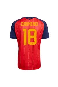 Espanja Martin Zubimendi #18 Jalkapallovaatteet Kotipaita MM-kisat 2026 Lyhythihainen